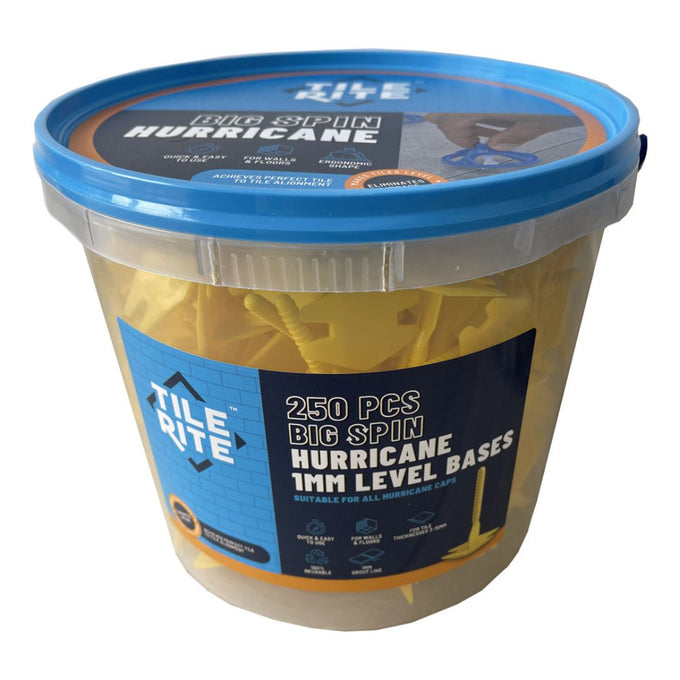 Big Hurricane Tile Spacer Base 1mm Yellow Tub