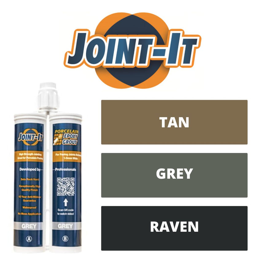 Joint-It Porcelain Epoxy Paving & Tiling Grout: Gun Apply Tube 400ML - Tan
