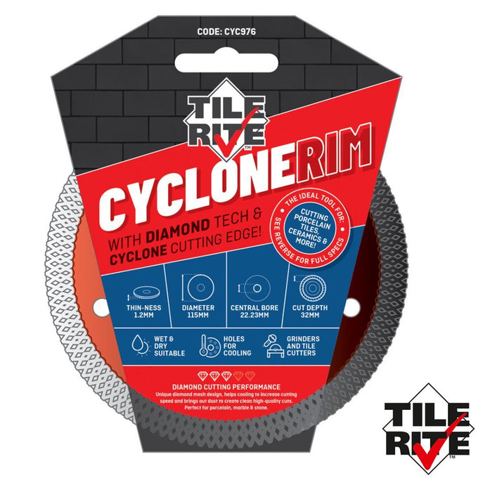 Tile Rite 115MM Cyclone Rim Diamond Blade
