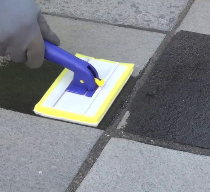 Applying Black Limestone sealant