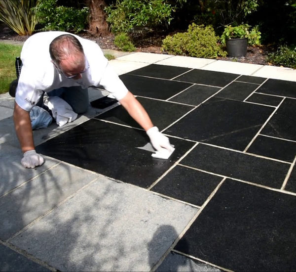 How to restore faded black limestone