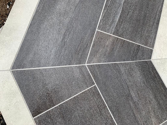 Close up of paving finish with Fuga Pave grout