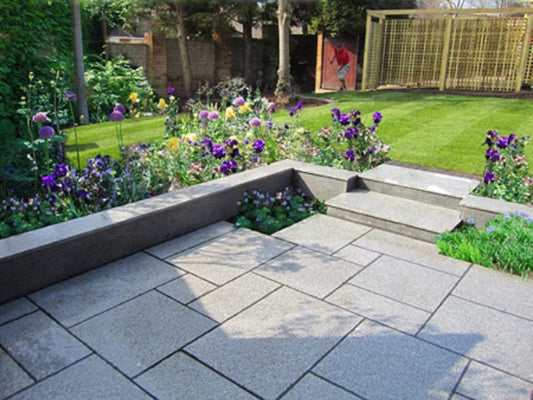 How do you grout a patio?