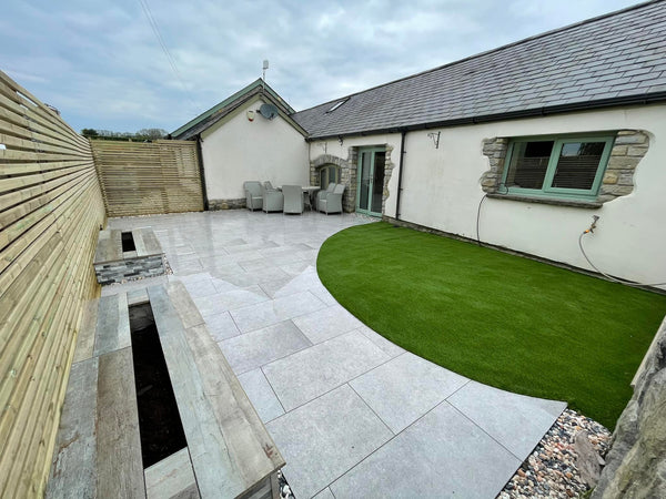 Patio installation by CC Artificial Grass