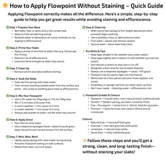 How to apply Flowpoint, Hints & Tips