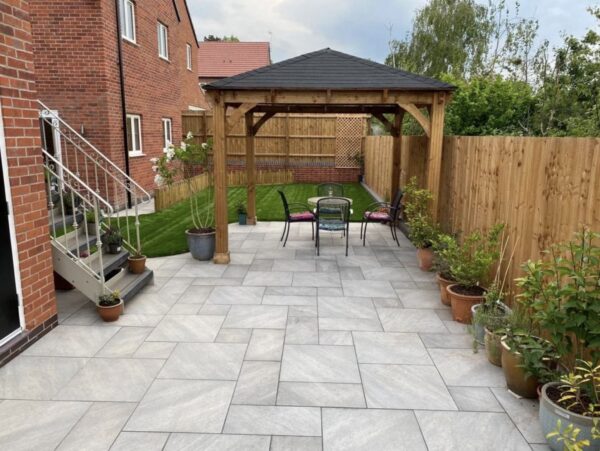 Paved patio area