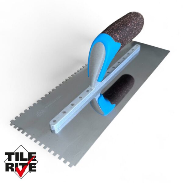 Tile Rite Cork Handle Steel Adhesive Trowel Profile