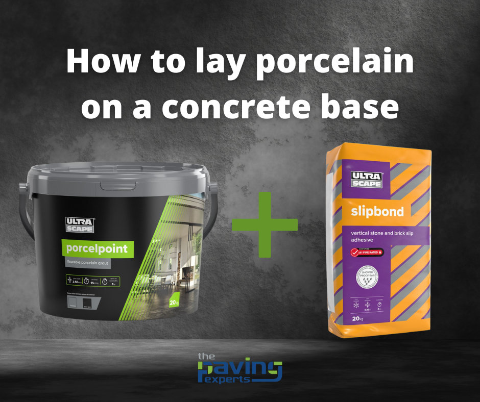 How to lay porcelain on a concrete base